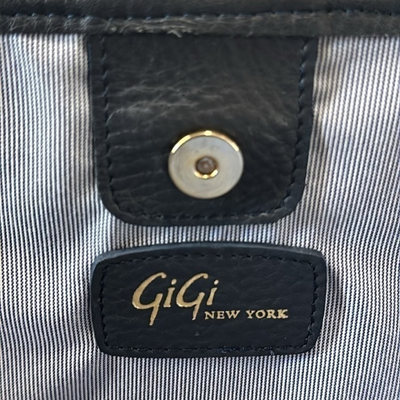 GIGI New York Blue/Tan Canvas Tote - Picture 4 of 7